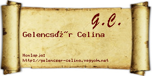Gelencsér Celina névjegykártya